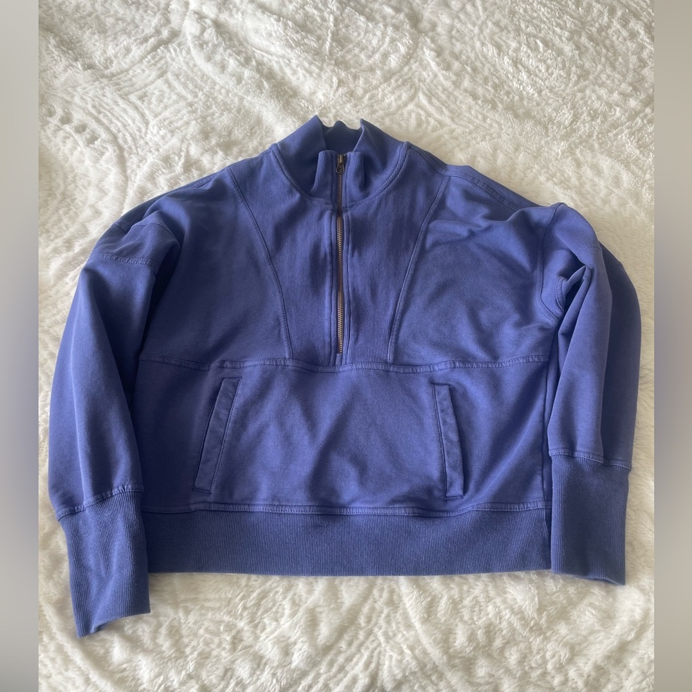 Free People Movement- Adeline Thumbhole Long Sleeve Quarter Zip Pullover